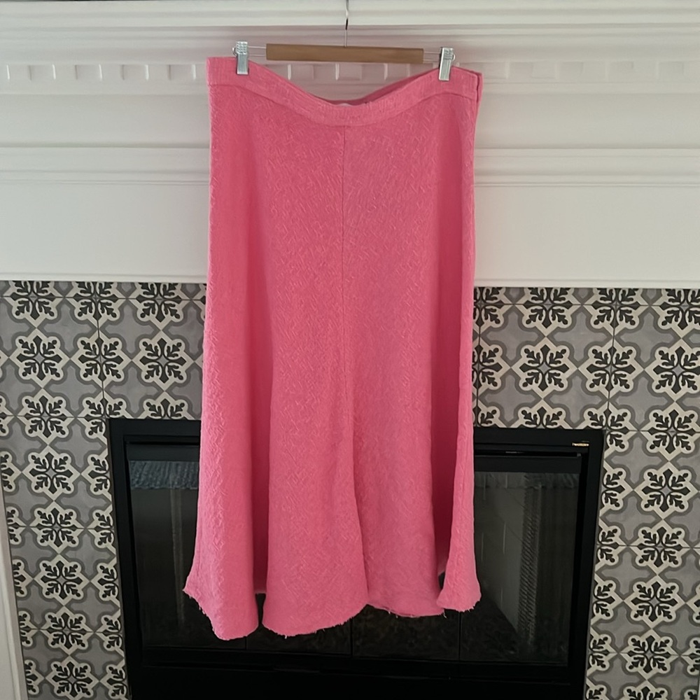 💕VDAY RARE NWT Blog Fave Zara PINK TEXTURED TWEED Skirt Barbie Barbiecore - Picture 5 of 8
